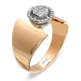 0,16 ct Diamant Baguette-Schliff Rosegold Ring